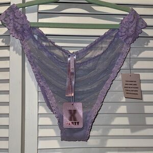 Savage X Fenty Lavender Lace Sheer Panties